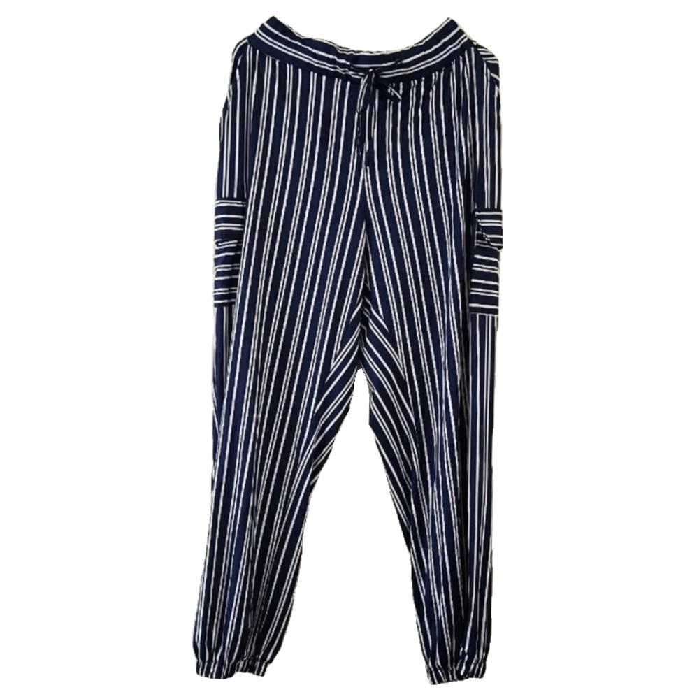 Robert Louis Navy and White Striped Pants